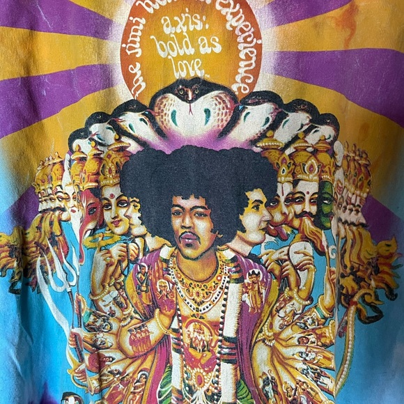 Liquid Blue Jimi Hendrix Axis Bold As Love Tie-Dye T-Shirt Size Large - Picture 6 of 8